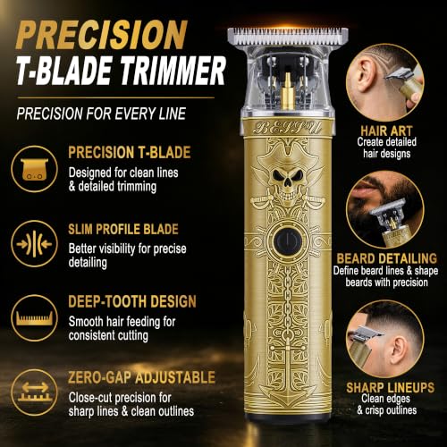 Professional Hair Clippers for Men (Gold+bronze)