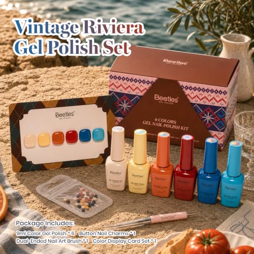 Beetles Fall Gel Nail Polish Set (A - Brown Red Orange | Vintage Riviera)