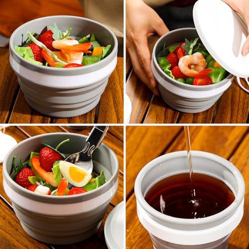 Camping Collapsible Silicone Cup and Bowl Set