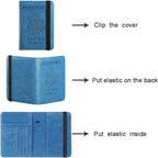 Passport Holder Cover Wallet Travel Essentials RFID Blocking Leather Card Case - Image 5