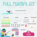 Kids Fishing Pole (Mint Blue & Sugar Pink)