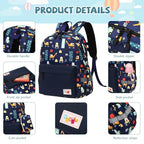 Preschool Backpack Kindergarten Little Kid Toddler School Backpacks for Boys and Girls with Chest Strap Rocket Black (Rocket Black)
