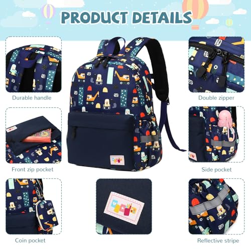 Preschool Backpack Kindergarten Little Kid Toddler School Backpacks for Boys and Girls with Chest Strap Rocket Black (Rocket Black)