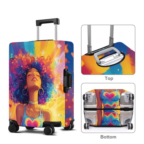 Girl Luggage Cover Washable Suitcase Protector Anti (Girl-1 / L(28-30inch suitcase))