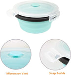 CARTINTS Blue Silicone Collapsible Food Storage Containers-Prep/Storage Bowls - Image 7