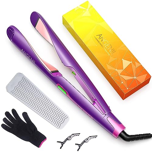Pro Twist Flat Iron Curling Iron in One (Purple)
