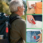 3 Pack Small Pill Box with Carabiner (Grey+black+red+3 Carabiner)