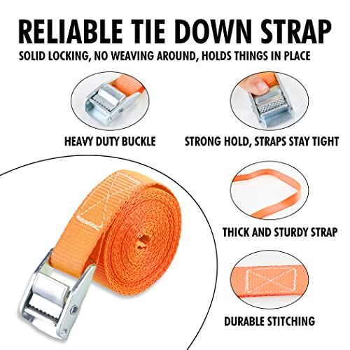 1 in x 12 ft Lashing Straps (10 PK / Orange)