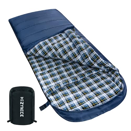 Sleeping Bags for Adults XXL Cold Weather (Blue / 0F Right Zip)