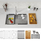 32 Inch Workstation Kitchen Sink (32" x 18" Workstation Sink)