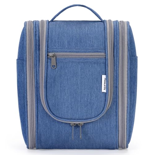 Hanging Travel Toiletry Bag for Women (AH-Navy Blue / Medium)