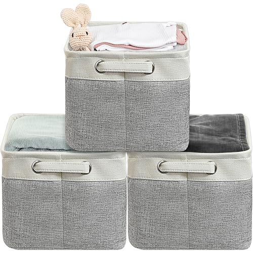 14.4" x 10" Slim Large Fabric Storage Bin (Grey / Slim - 14.4" x 10" x 8.5")