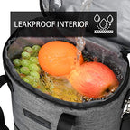 6 Bottle Wine Cooler Carrier Tote Bag (Grey)