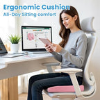 Seat Cushion Memory Foam Office Chair Cushion (Large / Pink)