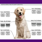 Dog Grooming Ceramic Blades Set (40/10/7F/5F/4F (5 Pack))