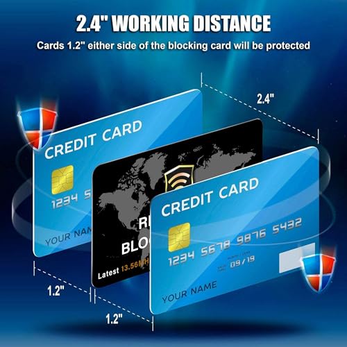 10 Pack RFID Blocking Card for Credit Debit ID Card (Black WM)