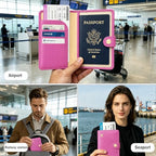 Passport Holder for Travel (Violet Purple)