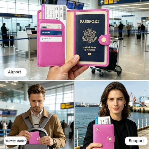 Passport Holder for Travel (Violet Purple)