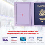 Passport Holder for Travel Women Men (A-Purple / Classic(slim))