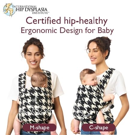 PureHug Baby Carrier (Cotton-Houndstooth / Regular Fit (25"-50" Waist))