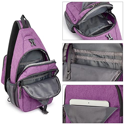 Sling Bag for Men Women (Light Purple)