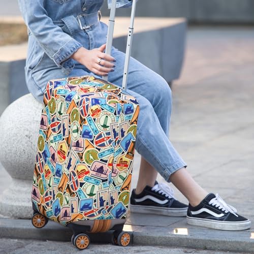 Travel Luggage Cover Suitcase Protector Fits 27 (World Voyage / L)