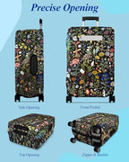 Luggage Cover for Suitcase Tsa Approved Protector (Small (21-23 inches) / Flower)
