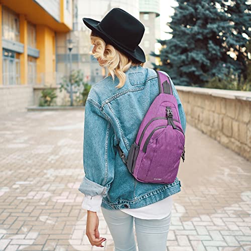 Sling Bag for Men Women (Light Purple)