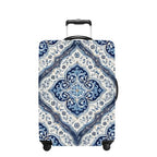 Blue Pattern Luggage Cover Washable Suitcase Protector Anti (Blue pattern / S(20-22inch suitcase))