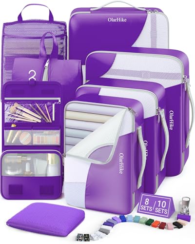 Packing Cubes for Travel (10 Purple)