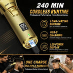Professional Hair Clippers for Men (Gold+bronze)