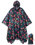 Reusable Rain Poncho for Adults (One Size / Blossom)
