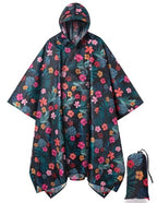 Reusable Rain Poncho for Adults (One Size / Blossom)