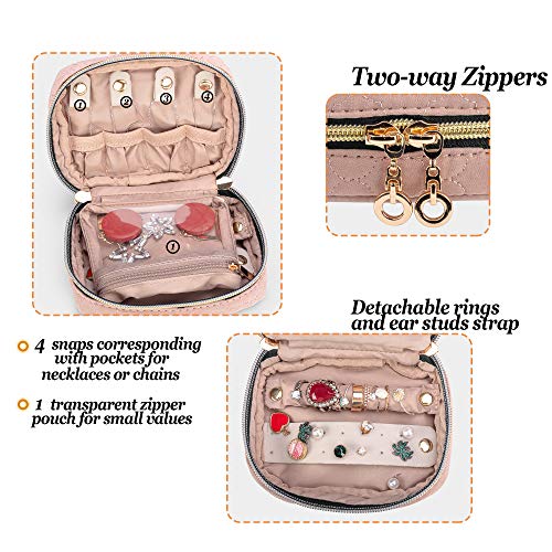 Mini Jewelry Travel Case (Misty Rose)