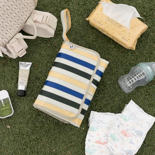 Portable Diaper Changing Pad (Retro Stripes)