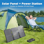 Portable Power Station with 30W Foldable Solar Panel (P100 Black+30W)
