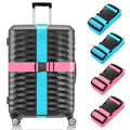 Luggage Straps for Suitcases (Blue+Rose Pink / 4Pcs)