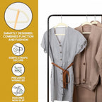 Premium Velvet Hangers 30 Pack Ultra Thin Non Slip Adult Felt Space Saving Suit Hanger for Closet Heavy Duty Coat Pants Jackets Dress Hangers 360° Swivel Hook Hold Upto 10 lbs Ivory (Ivory / 30 Pack)