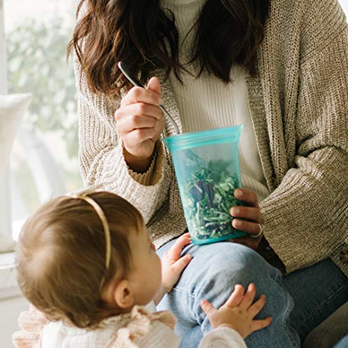 Reusable Food Storage Bags (Teal / Medium Cup)
