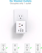 Multi Plug Outlet Extender, Power Strip Non Surge Protector Electric Outlet - Image 6