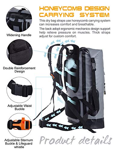 Waterproof Backpack for Men 20L (40L / Gray)