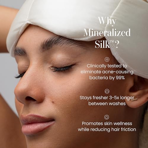 Mineralized Silk Gentle Pressure Sleep Mask (Pearl Silk / 1 Count (Pack of 1))