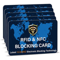 5 Pack RFID Blocking Card for Credit Debit ID Card (Blue WM)