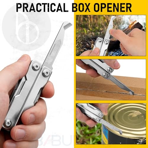 Mini Multitool Pliers with Pocket Clip & Window Breaker (Pliers / Silver)