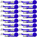 16 Pcs Cambuckle Tie Down Straps 1763lbs Break Strength (Blue)