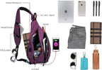 Water Proof Sling bag (Green Grid)