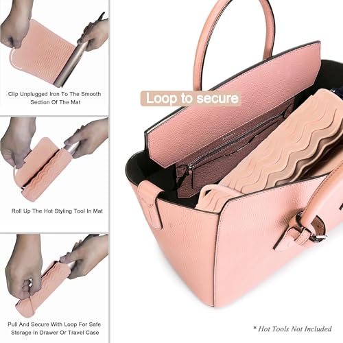 11" X 7.5" Large Size Heat Resistant Silicone Travel Mat for Hair Styling Tools