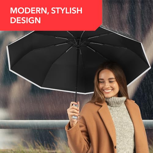 Windproof Travel Umbrella (16. Onyx Black / Standard)