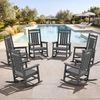 Outdoor Rocking Chair Set of 6 (Dark Gray / 6 Packs)