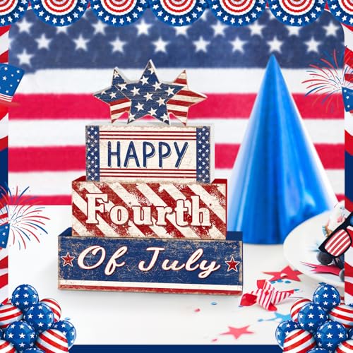 Tiered Tray Decor Set (Happy 4th of July)